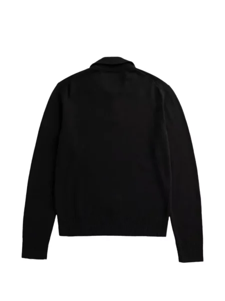 Lung tricou polo Norse Projects tricotate negru