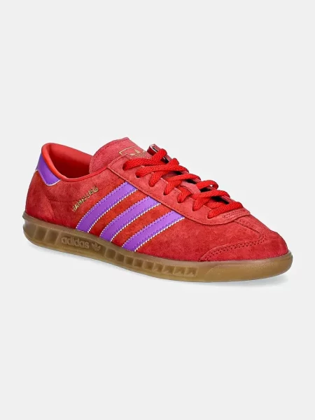 Σουέτ αθλητικά παπούτσια adidas Originals Hamburg W κόκκινο