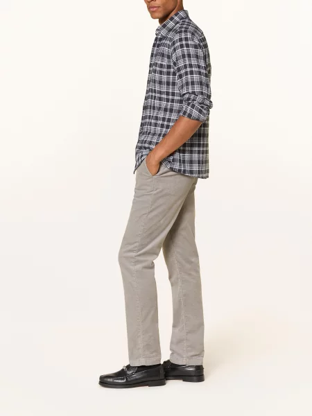 Tommy Hilfiger Manšestrové Chino Kalhoty Denton Straight Fit šedá
