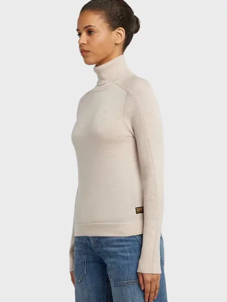 Вовняна гольф водолазка G-star Raw бежева