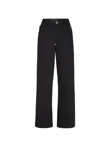Blugi drepți Philipp Plein negru