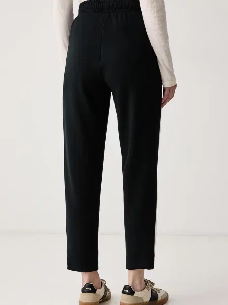 BOSS спортен панталон дамски с модал Mirage_Pants Tapered черно
