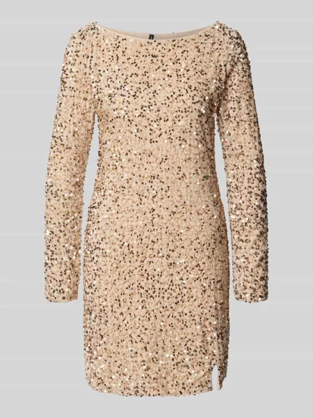 Sukienka wieczorowa o dopasowanym kroju z cekinowym obszyciem model ‘BELLA’ Vero Moda