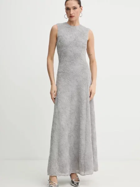 Rotate rochie maxi evazați gri