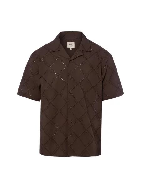 Redefined Rebel koszulka z krótkim rękawem Mężczyźni Regular Fit S brązowy