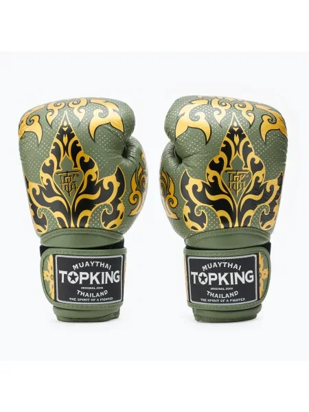 Rękawice bokserskie Top King Boxing Kanok khaki zielone