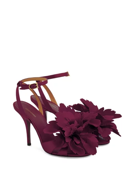 Sandale Ferragamo cu model floral violet
