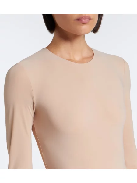 Body Maison Margiela din jerseu bej