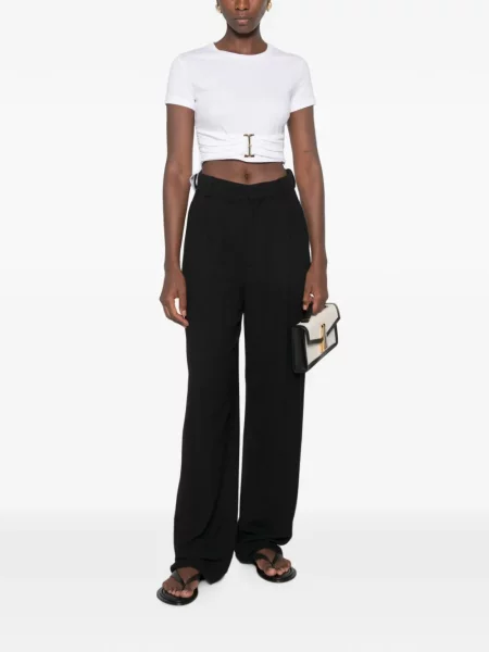 Tricou Elisabetta Franchi cu volane alb