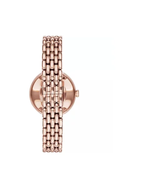 Lniany zegarek Emporio Armani klasyczny różowy