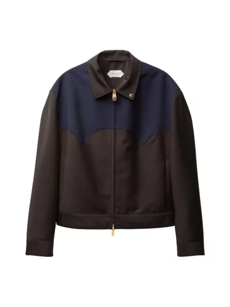 Kurtka Versace wełniana brązowa