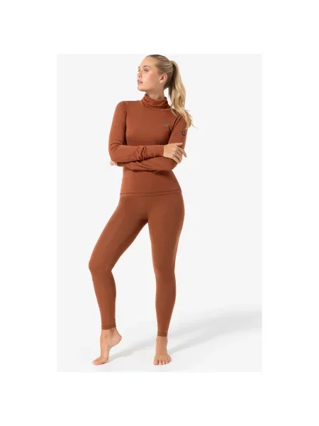 Legginsy termoaktywne SUPER.NATURAL W Tundra Tight brązowe