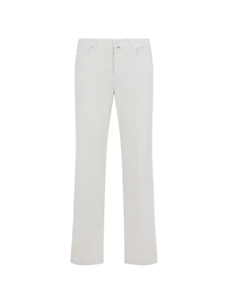 Pantaloni Kiton de catifea cord alb