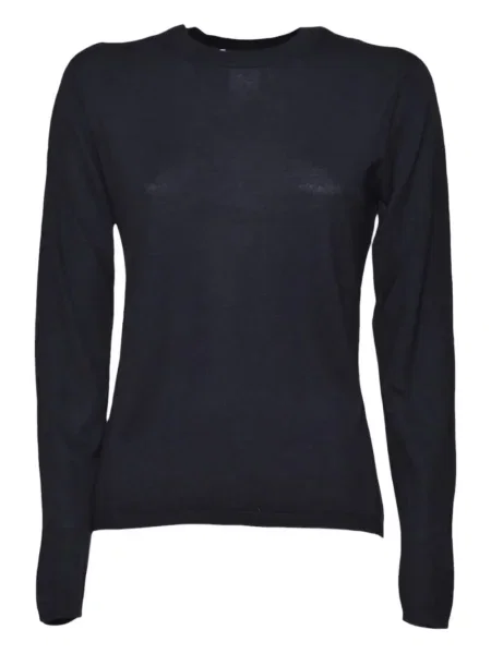 Tricou Max Mara cu decolteu rotund lung albastru