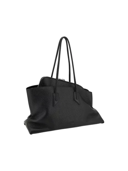 Torebka skórzana The Attico czarna