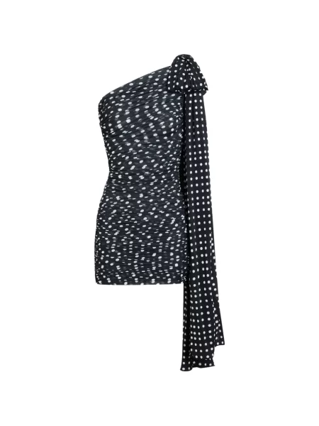 Odgovarati haljina Patou s draperijom s jednim ramenom crna