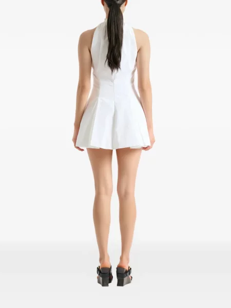 Rochie Balmain din poplin evazată alb