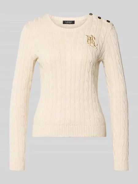 Dzianinowy sweter Ralph Lauren biały