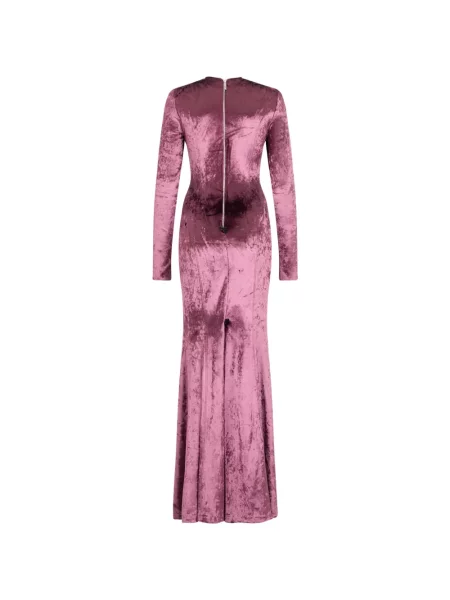 Lung rochie maxi John Richmond de catifea roz