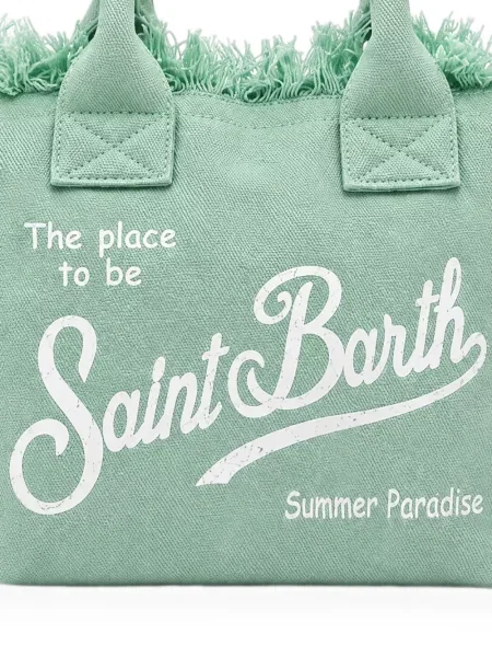 Шопинг чанта Mc2 Saint Barth с ресни зелено
