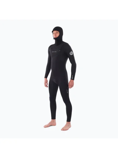Мъжки неопренов костюм за плуване Rip Curl Dawn Patrol Hooded mm Chest Zip black черно