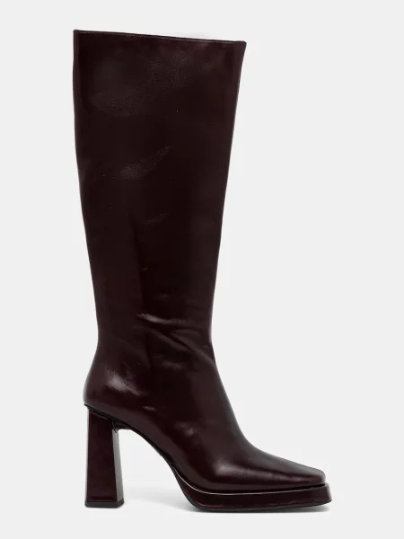 Кожаные сапоги Jeffrey Campbell коричневые