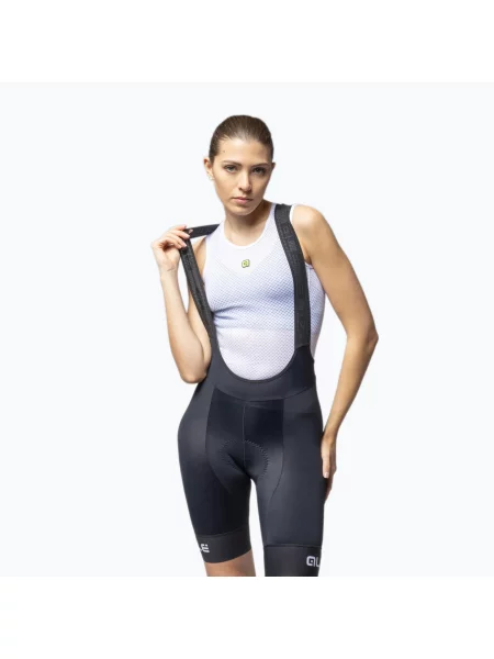 Pantaloni scurți de ciclism pentru femei Alé Traguardo Bibshorts white alb