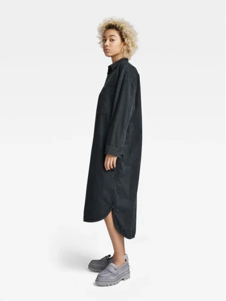 G-Star Raw Rochie tip cămașă gri