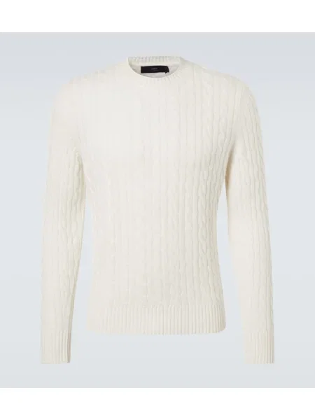 Kašmírový svetr Arch4 v městském stylu bílý