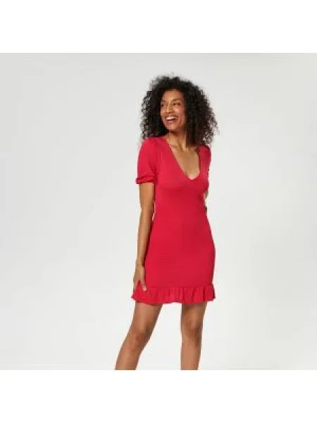 Sinsay Mini šaty s nabíráním červená
