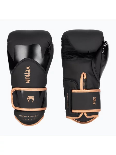 Boxerské rukavice Venum Challenger black/bronze černé