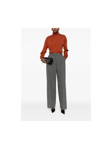 Sweter z golfem Saint Laurent wełniany czerwony