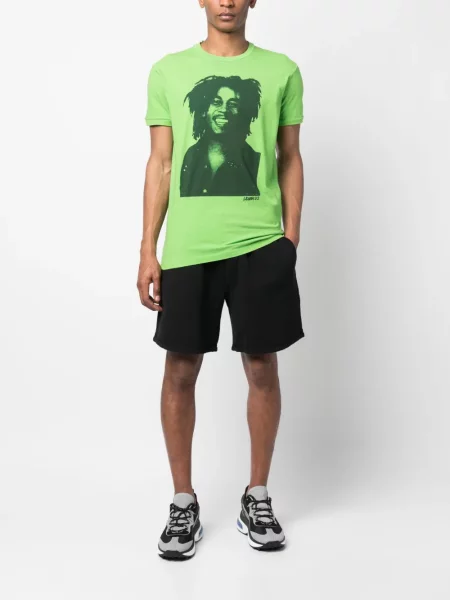Raštuotos šortai Dsquared2 juoda