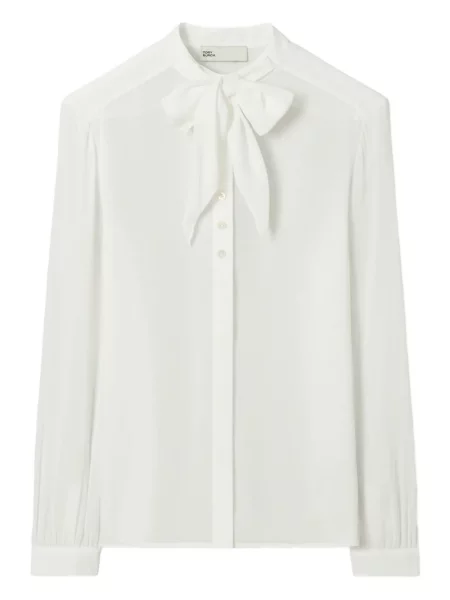 Cămașă Tory Burch cu funde alb