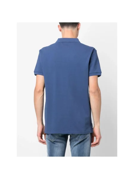 Dzianinowa koszulka polo Ralph Lauren niebieska
