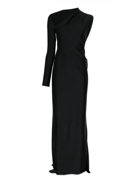 Rochie maxi Atu Body Couture cu un umăr gol de costum negru