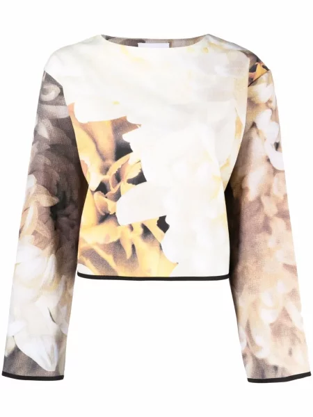 Hanorac crewneck Atu Body Couture cu model floral cu imagine cu decolteu rotund