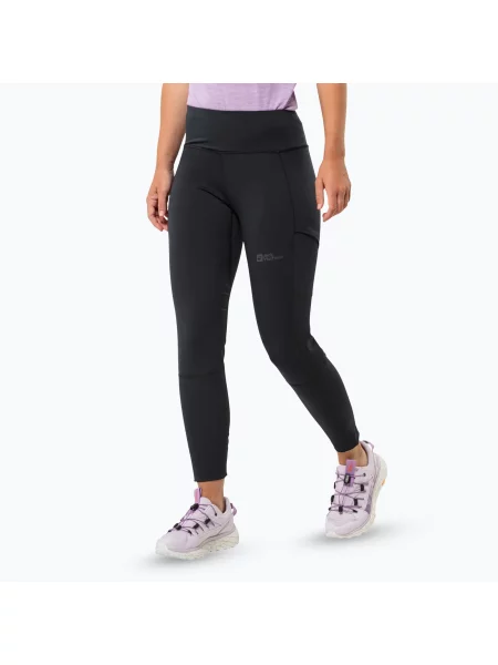 Trekové kalhoty Jack Wolfskin Kammweg Tights black černé