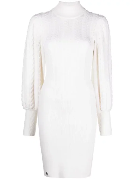 Rochie Philipp Plein tricotate de costum alb