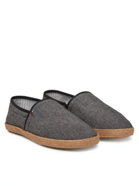 Tommy Hilfiger Espadrilky Hilfiger Chambray Espadrille černá