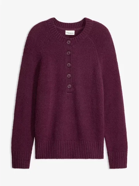 Sweter z mieszanki bawełny fioletowy