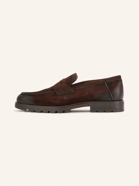 Santoni Penny Mokasíny Rock tmavě hnědá