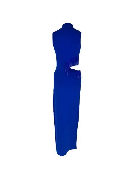 Rochie maxi Galvan London cu mărgele albastru