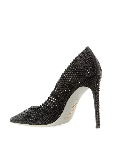 Pantofi cu toc Rene Caovilla de cristal negru