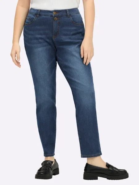 SHEEGO Jeans denim albastru