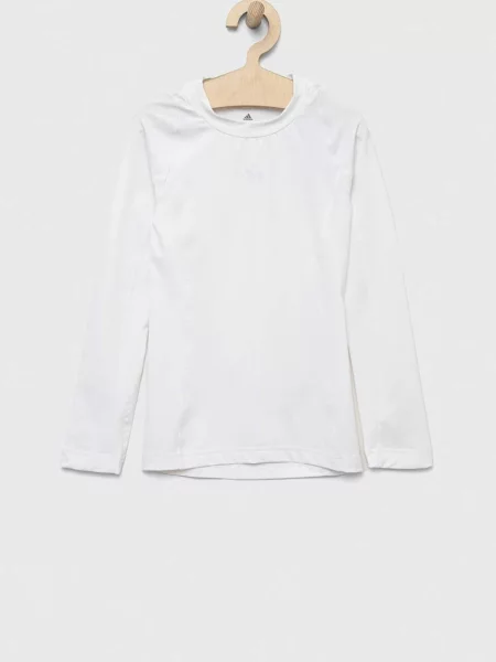 Detské tričko s dlhým rukávom adidas Performance TF LS TEE Y biela