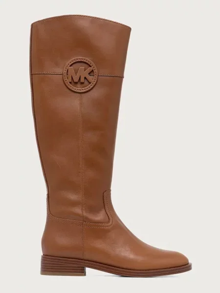 Кожаные сапоги Michael Michael Kors без каблука