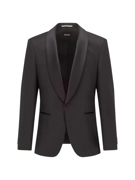Costum Boss cu rever negru