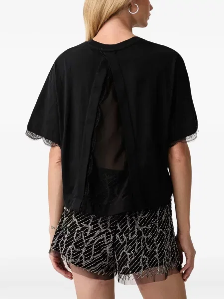 Bluză Allsaints din dantelă negru