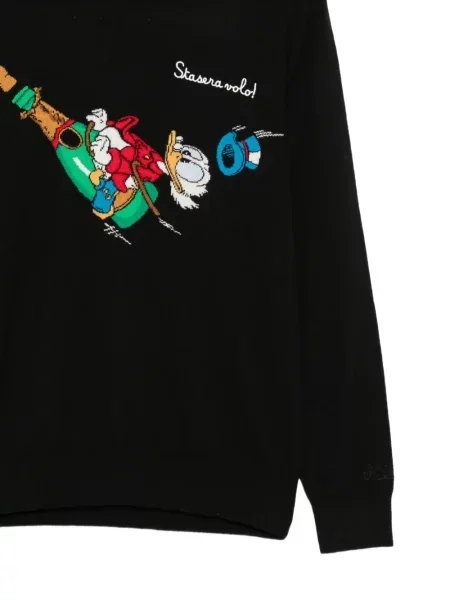 Pulover Mc2 Saint Barth cu decolteu rotund negru